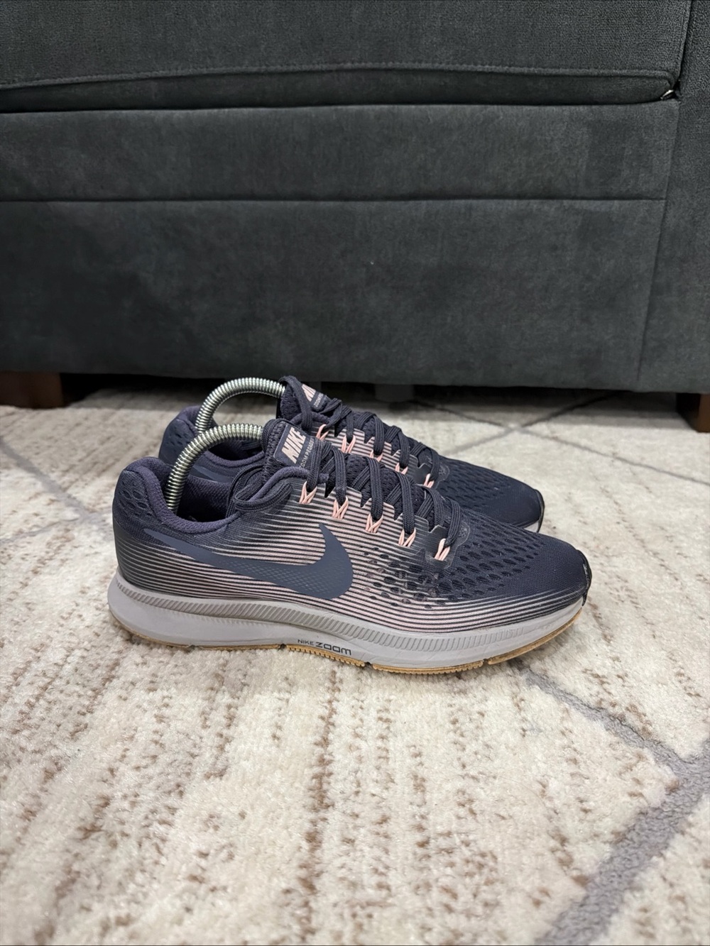 Nike Womens Air Zoom Pegasus 34 880560-011 Blue Running Shoes Sneakers Size 9